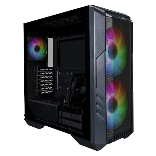 Boîtier Master HAF500 Noir ATX, 2x Ventilateurs ARGB 200mm, Panneau maille