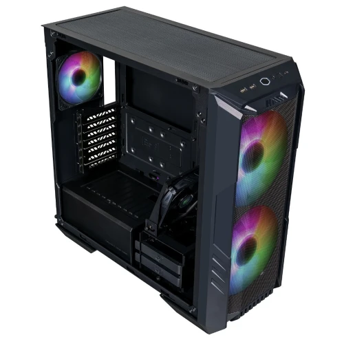 Boîtier Master HAF500 Noir ATX, 2x Ventilateurs ARGB 200mm, Panneau maille