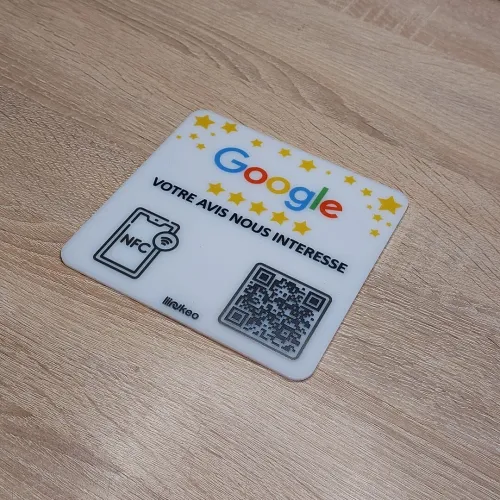Plaques Réseaux Sociaux NFC & QR Code