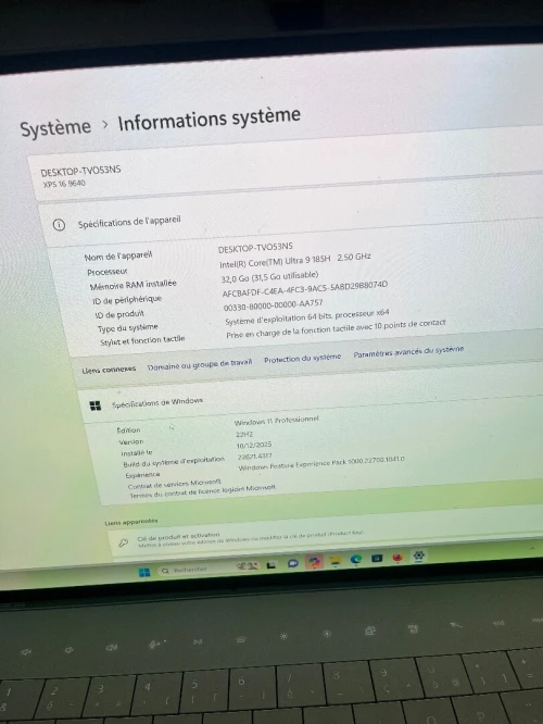 Workstation Dell xps 16 9640
