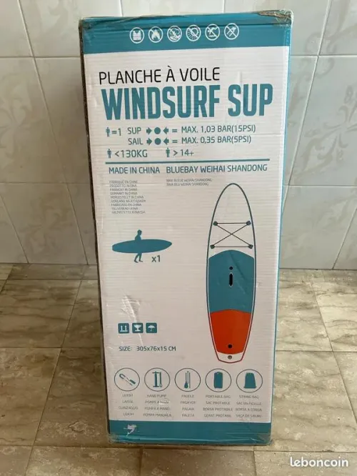 Paddle Gonflable Windsurf SUP Pack complet (Neuf)