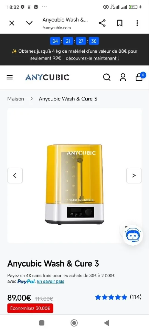 Wash and cure anycubic