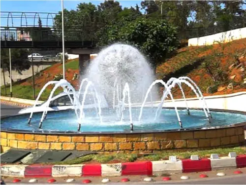 Fontaine et jet deau 