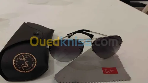 Ray Ban gris argenté monture poli argent