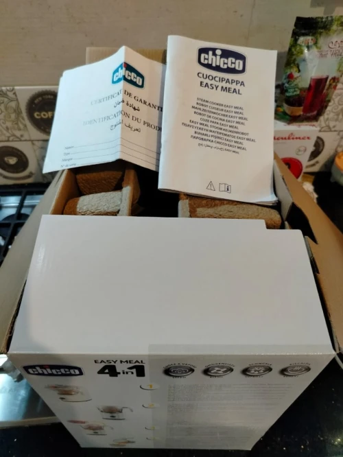 Chicco Robot cuiseur à Vapeur, Mixeur 4 en 1 Easy Meal
