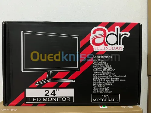 ADR Ecran pc 24 Pouces LED HDMI+VGA