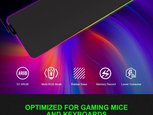 Gamemax RGB GMP-003 Tapis De Souris 800 X 300 X 3 mm
