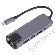 Hub Adaptateur USB-C 5-en-1 - HDMI, 2x USB, RJ45 Gigabit, Power Delivery - Neuf