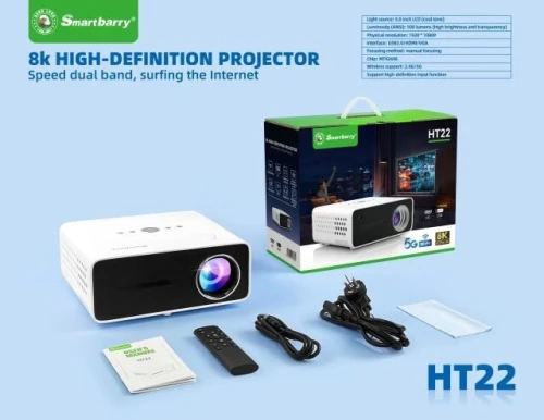 Vidéoprojecteur Smartbarry HT22 - 8K Ultra HD & Smart TV