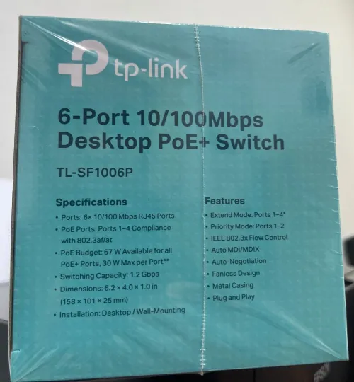 TP-Link TL-SF1006P - Switch PoE 6 Ports - Neuf, Scellé et Garanti