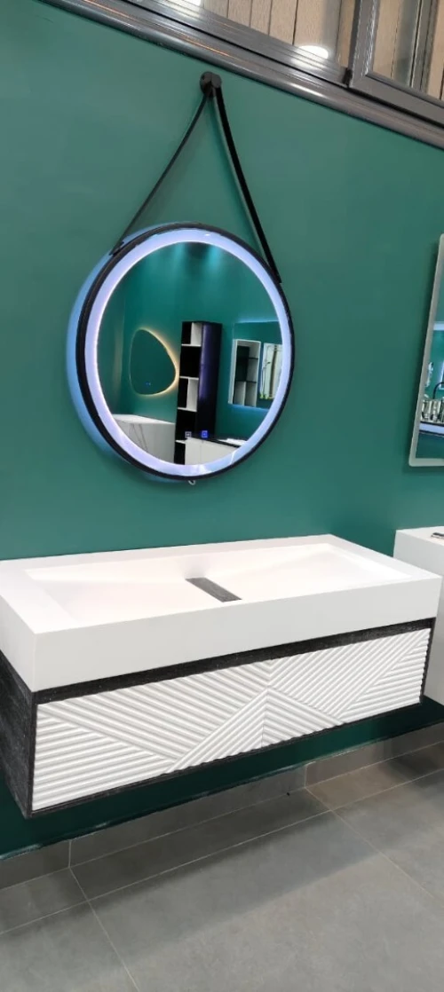meuble de salle de bain en corian