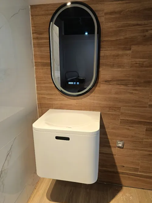 Meuble de salle de bain en corian 
