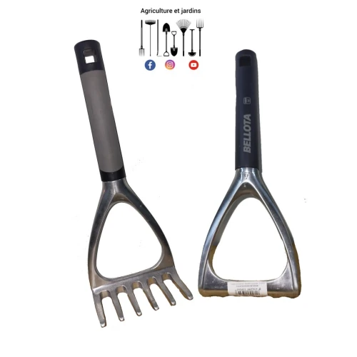 Outils Bellota : griffe, transplantoir, plantoir et serfouette 