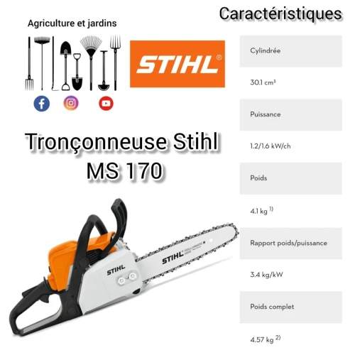 Tronçonneuse stihl ms 170