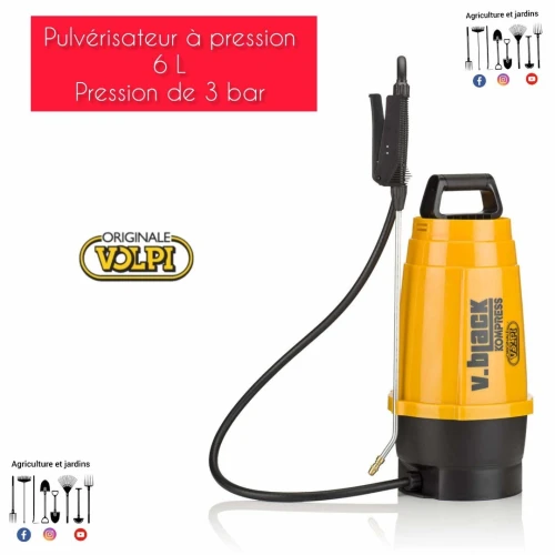 Pulvérisateur à pression 6l volpi