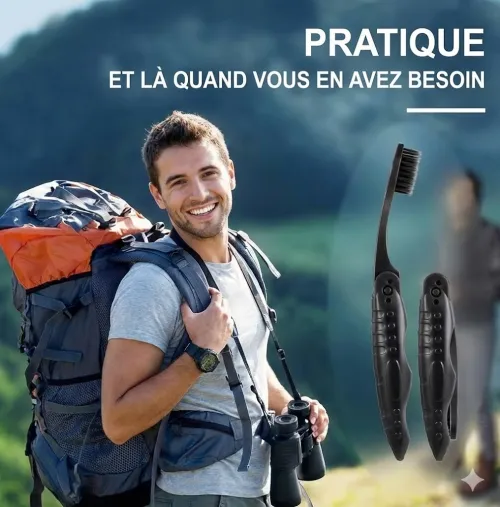 Brosse à dents pliante et compacte idéale pour les voyages