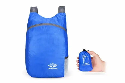 Sac à dos ultra-léger pliable et compact - Bleu