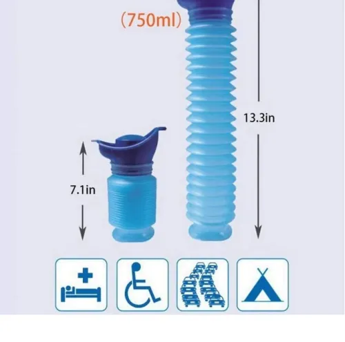 Urinoir De Voyage, Portable, Réutilisable Et Rétractable Pour Les urgences En Camping