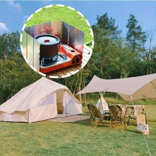 Pare-Vent Pliable Pour Réchaud De Camping En Aluminium Léger