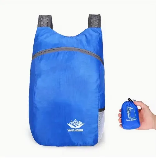 Sac à dos ultra-léger pliable et compact - Bleu