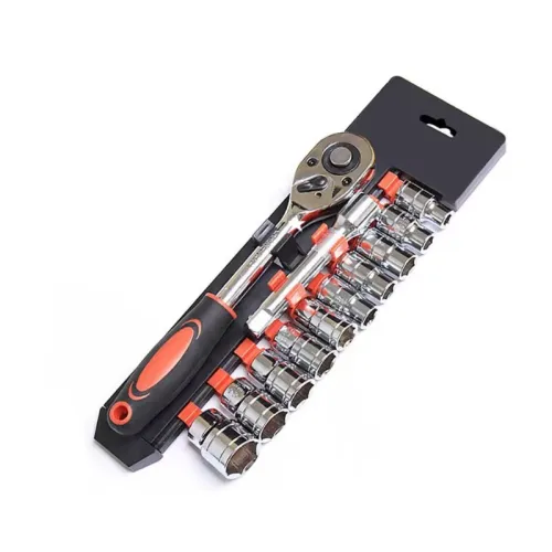 Kit Clé à Cliquet & Douilles Pro-Cycle - Outil Compact 12 Piéces pour Voyageur Vélo