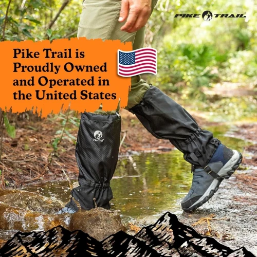 Pike Trail - Guêtres de Randonnée Étanches PREMIUM - Protection Totale Pluie, Neige, Boue & Débris