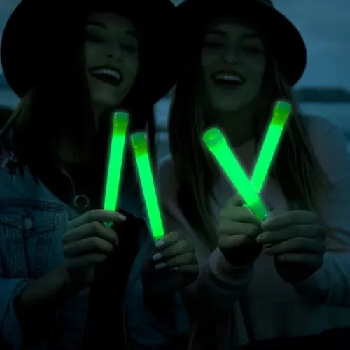 Lot de 5 Bâtons lumineux fluorescent ultra-puissant - Vert