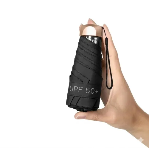 Mini Parapluie de Poche Noir - Ultra-Léger, Ultra-Compact