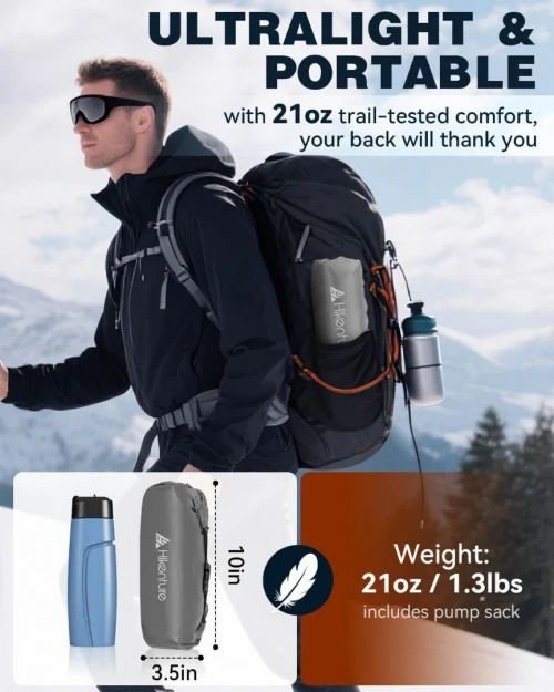 HIKENTURE - Matelas De Camping R-Value 6.2 Ultraléger Compact Et Isolant Ultra Prtemium