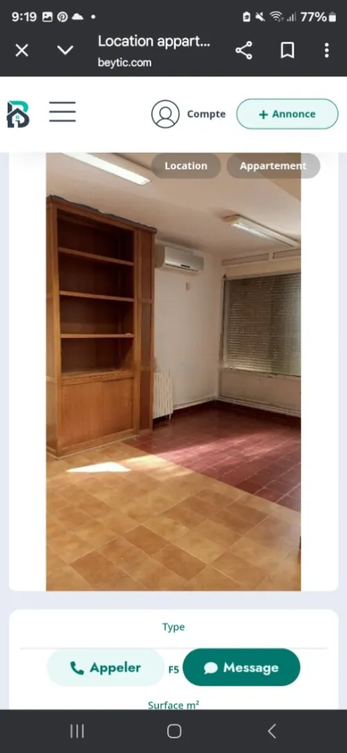 Location Appartement F5 Alger Kouba