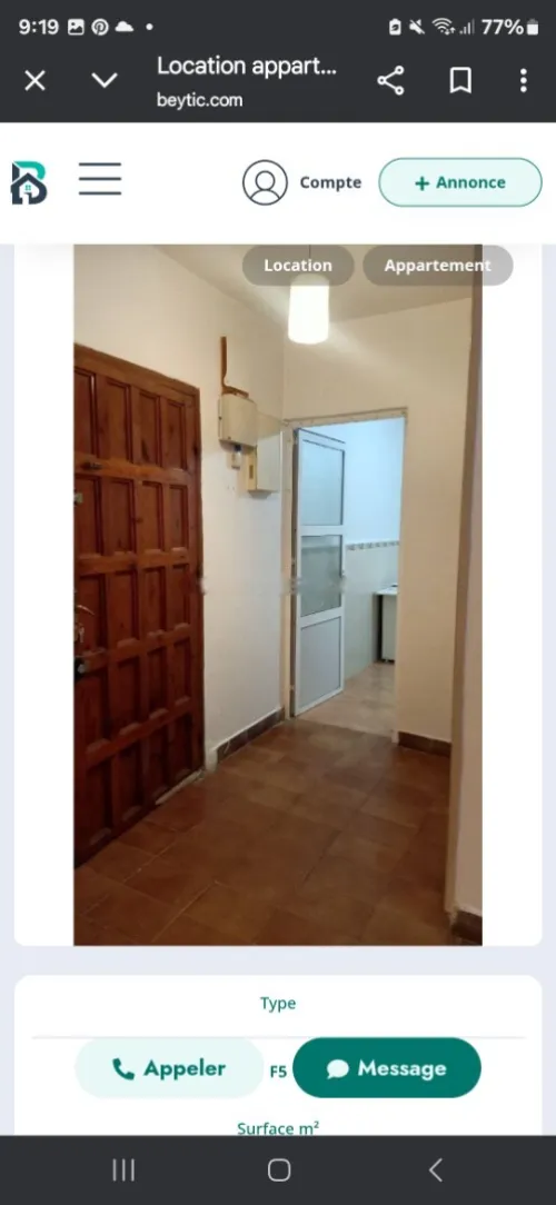 Location Appartement F5 Alger Kouba