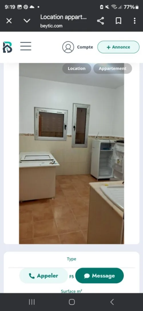 Location Appartement F5 Alger Kouba