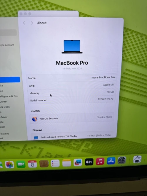 Macbook pro m4 2024 16/512gb
