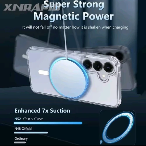 Coque Antichoc Samsung A56 5g en Cristal anti-jaunissement avec MagSafe 