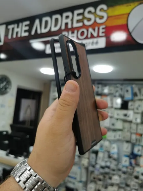 Coque Antichoc Samsung Zfold 7 motif Bois Avec Ring Magnétique 
