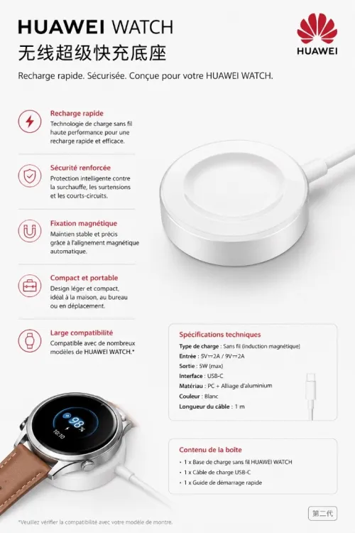 Chargeur Fast Huawei Watch