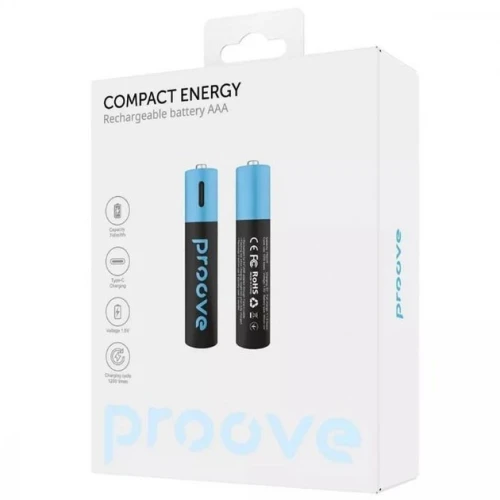Piles rechargeables petit format Avec chargement Usb-c Proove AAA