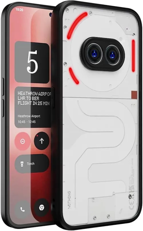 Coque Antichoc transparente avec bordure noir en silicone Nothing Phone 2A 2A Plus