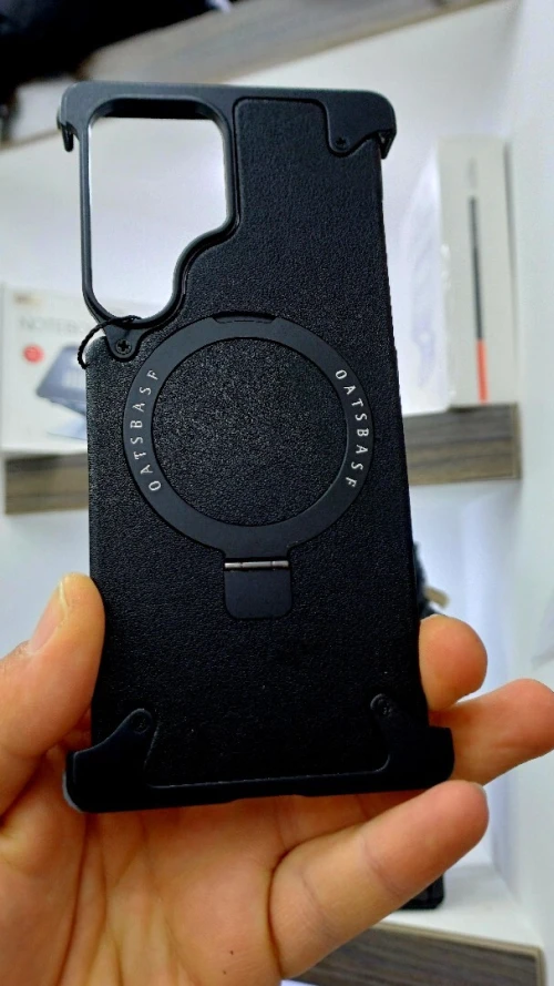 Antichoc, Coque Métallique S25 Ultra avec support Magsafe 