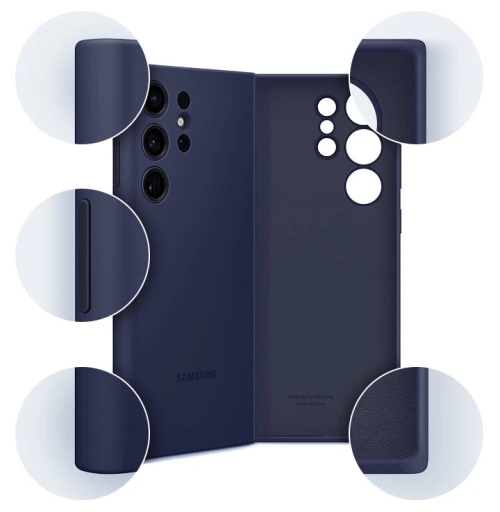 Coque original Samsung en silicone Galaxy S23 Ultra/S23/S22 ultra 