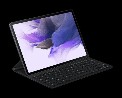 Pochette clavier Galaxy Tab S8+ / S7 FE / S7+ Book Cover Keyboard Slim, Black