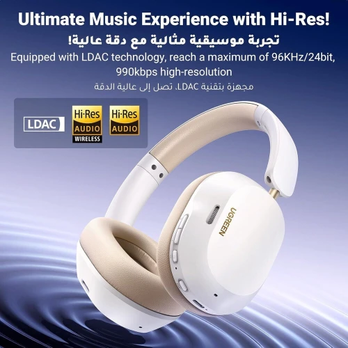 Casque Ugreen Hitune Max 5c, Avec Suppression de Bruit, Pliable et Rétractable