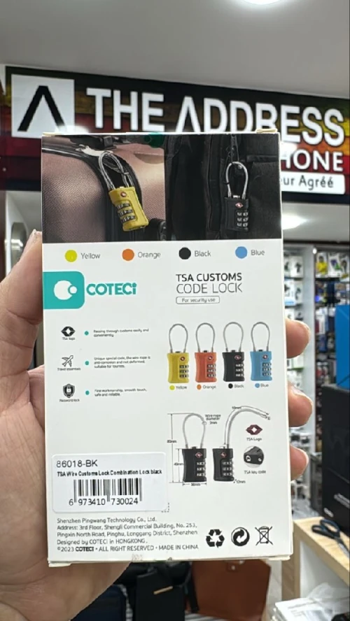 Serrure à combinaison à 3 chiffres avec code Coteci