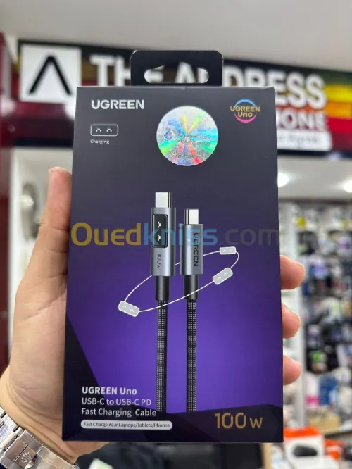 Cable UGREEN USB-C 100W 5A 1 MÈTRE