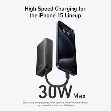 Anker Nano Power Bank 30W 10k Avec câble USB-C Intégré 