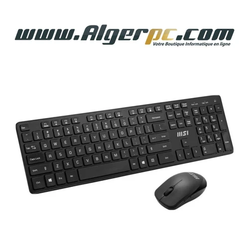 Combo MSI Clavier + Souris Sans-fil Black