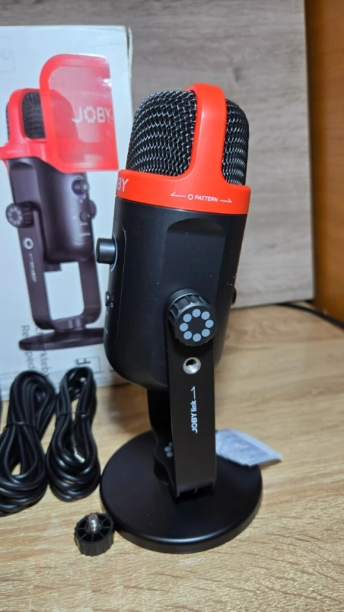 JOBY Wavo POD Micro USB Polyvalent (Cardioïde & Omnidirectionnel) avec Anti-pop & Support