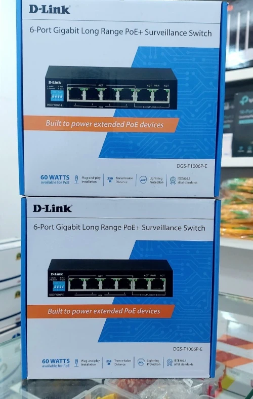 Gigabit Ethernet Switch - Dlink 6 Port DGS-F1006P-E | D-Link