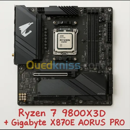 AMD RYZEN 7 9800X3D BOX + GIGABYTE X870E AORUS PRO + LIAN LI GA II 360MM WATERCOOLING