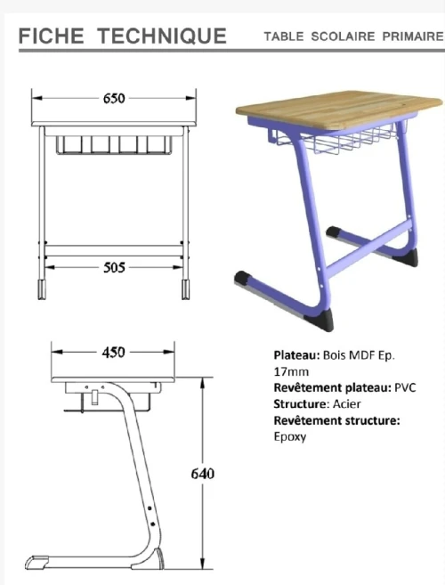 Table scolaire